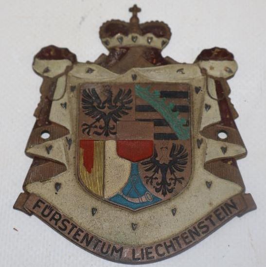 Principality Of Liechtenstein Brass Radiator Emblem Badge (1 of 2)