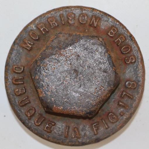 Morrison Bros Cast Iron Threaded Automobile Hubcap (1 of 2)