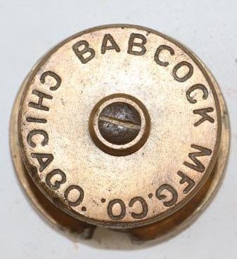 Babcock Mfg. Co. Brass Threaded Automobile Hubcap (1 of 2)