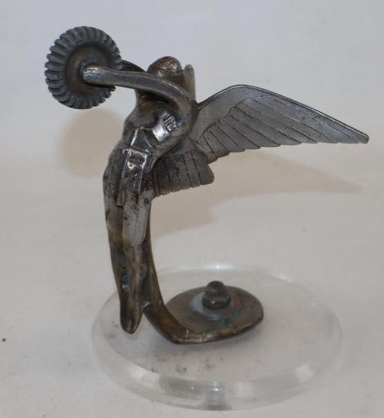 1927-1928 Isotta Fraschini  Winged God Automobile Radiator Mascot Hood Ornament (1 of 3)