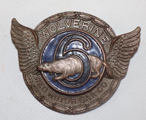 1927 Wolverine 6 REO Motor Car Co Automobile Radiator Emblem (1 of 2)