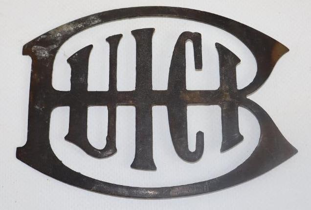 Brass Buick Motor Car Co Radiator Emblem Script (1 of 2)