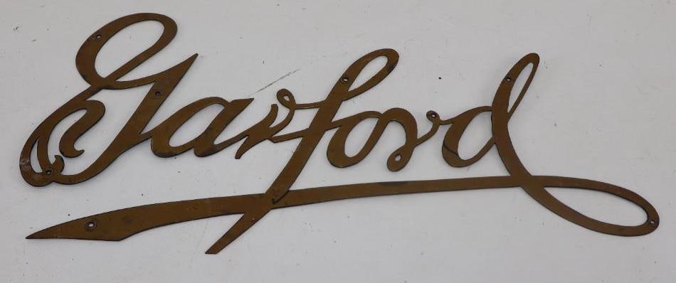 Brass Garford Radiator Emblem Script (1 of 2)