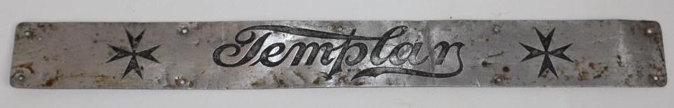 1917-1924 Templar Motor Car Co Sill Plate Emblem (1 of 2)