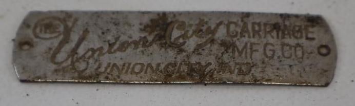 The Union City Carriage MFG Co.   ID/Body Name Tag (1 of 2)