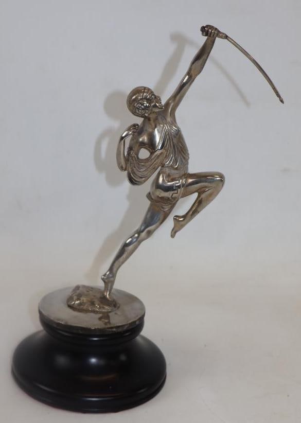 Large Detailed Female Warrior with Bow Automobile Radiator Mascot Hood Ornament (1 of 4)