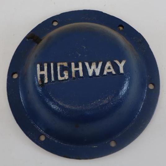 Highway Knight Truck Cast Iron Automobile Hubcap (1 of 2)