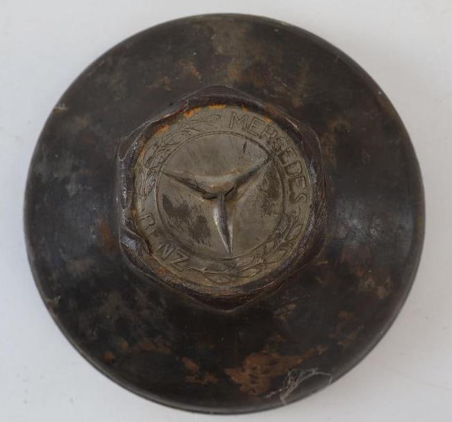 Mercedes Benz Truck Cast Iron Threaded Automobile Hubcap (1 of 3)