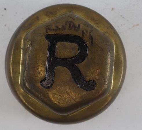 Randolph Brass Threaded Automobile Hubcap: 3.50" diameter