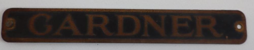 Gardner Brass ID/Body Name Tag: 6" long