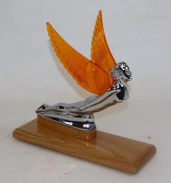 Winged Goddess Aftermarket Automobile Radiator Mascot Hood Ornament (1 of 3)