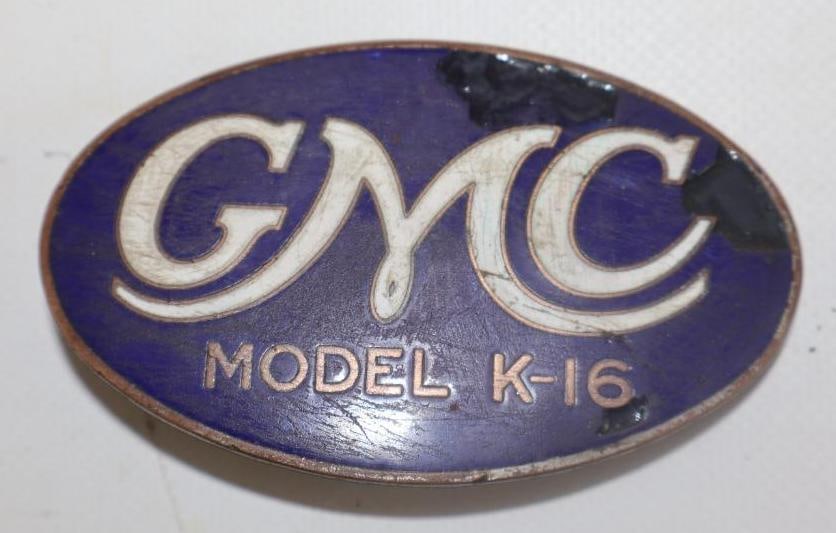 1921-1924 GMC Model K16 Truck Radiator Emblem Badge (1 of 2)