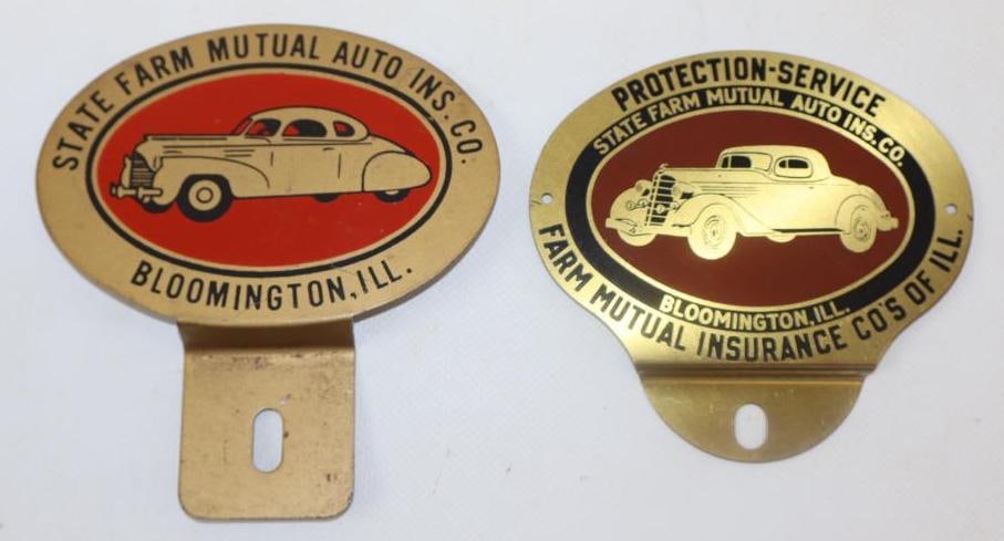 Group of 2 State Farm Mutual Auto  Insurance Company License Plate Toppers (1 of 2)