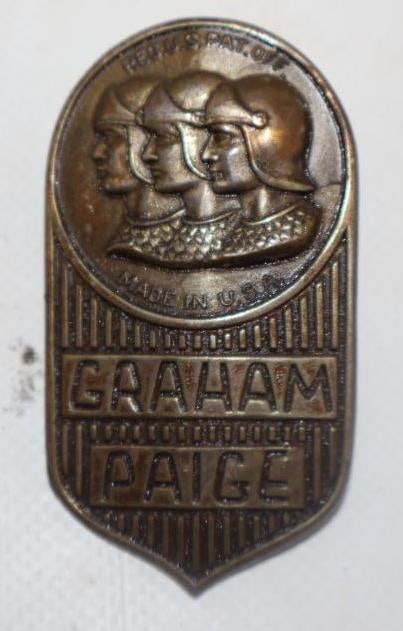 1928 Graham-Paige Motors Corp, Dearborn, Michigan Graham-Paige Automobile Radiator Emblem (1 of 2)