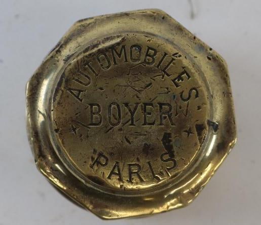 Boyer Automobiles Brass Threaded Hubcap: 2.25" diameter