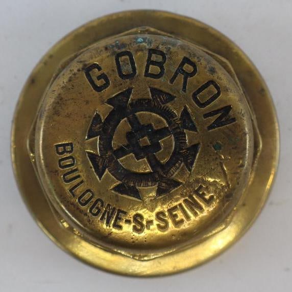 Gobron Brass Threaded Automobile Hubcap: 3.25" diameter