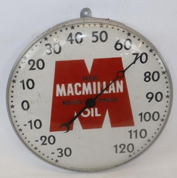 MacMillan Ring Free Glass Face Advertising Thermometer (1 of 4)