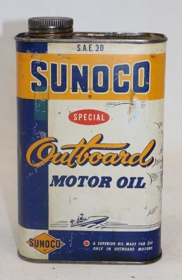 Sunoco Special Outboard 1qt Metal Oil Can (1 of 2)