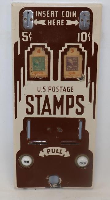 Porcelain US Postage Stamps Advertising Machine Front (1 of 4)
