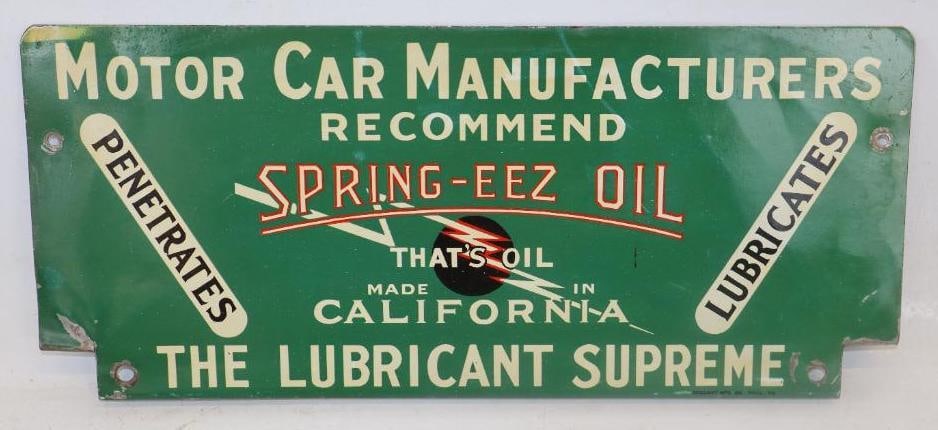 Spring-eez Oil Advertising Rack Topper Advertising Display Sign (1 of 3)