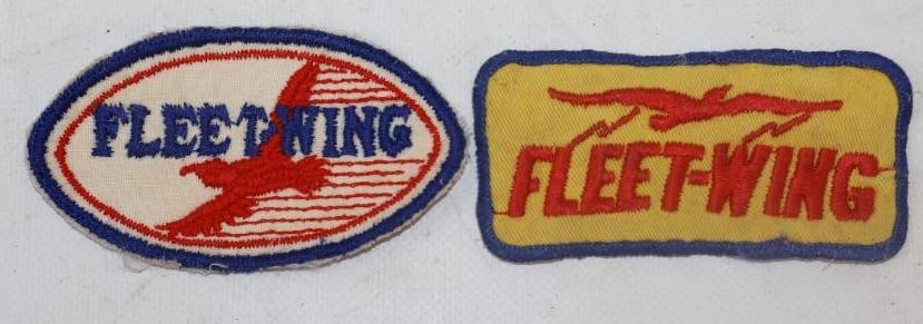 Group of 2 Fleetwing Coat Patches: largest 3.5" x 2"