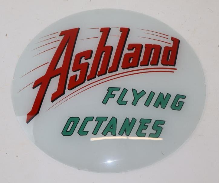 13.5" Ashland Flying Octanes Gas Pump Globe Lense (1 of 4)