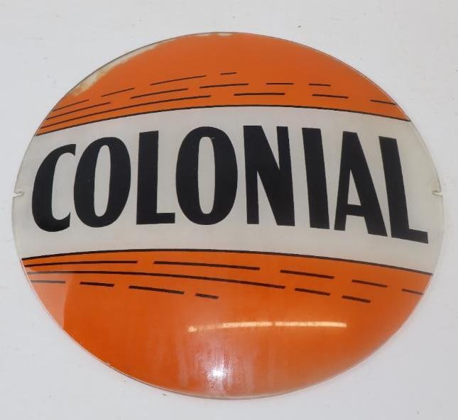 13.5" Colonial Gas Pump Globe Lense (1 of 4)