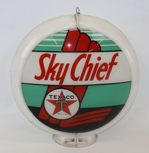 13.5" Texaco Sky Chief Gas Pump Globe Lense (1 of 4)