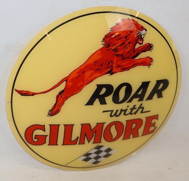 Roar with Gilmore Reproduction Advertising Gas Pump Lense (1 of 4)