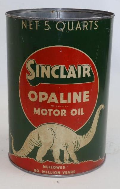 Sinclair Opaline Metal 5 Quart Oil Can (1 of 3)