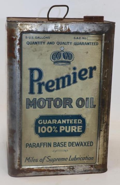 Premier 5 Gallon Square Oil Can: Empty