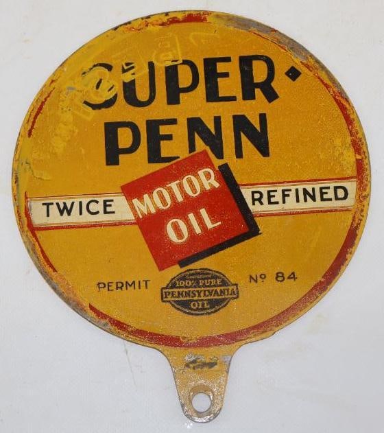 Super-Penn Twice Refined Motor Oil Double Sided Lubester Paddle (1 of 2)