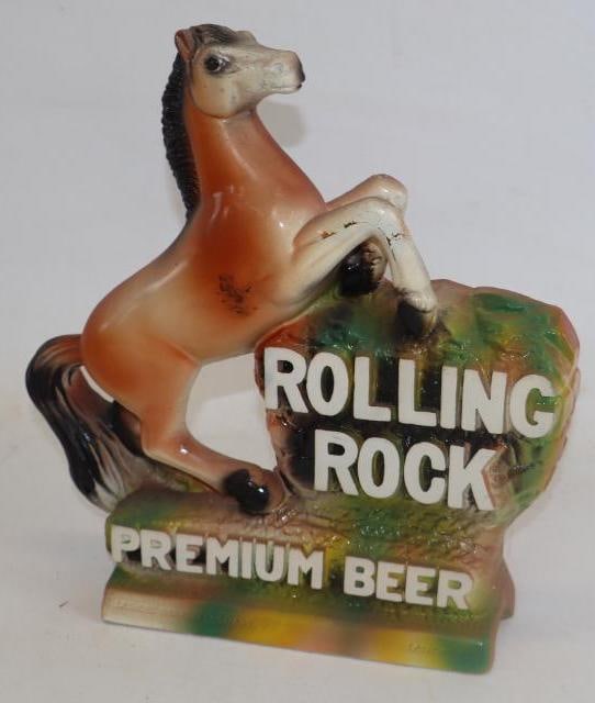 Rolling Rock Premium Beer Ceramic Advertising Display (1 of 2)