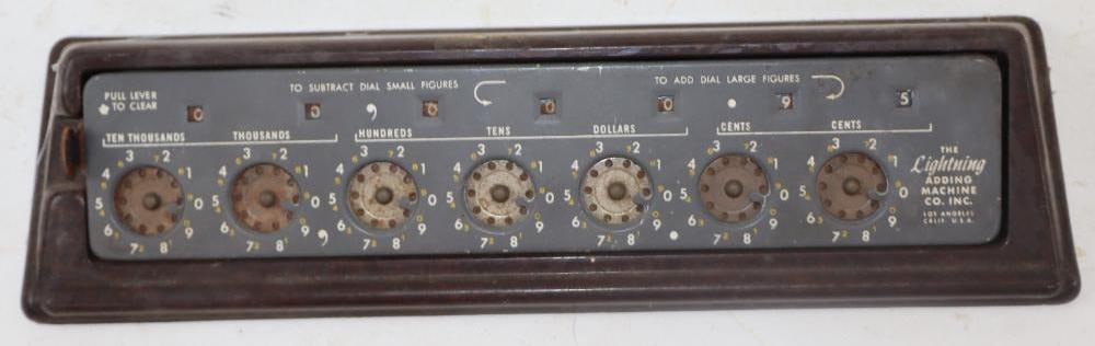 The Lighting Desktop Adding Machine w/ Bakelite Holder (1 of 4)