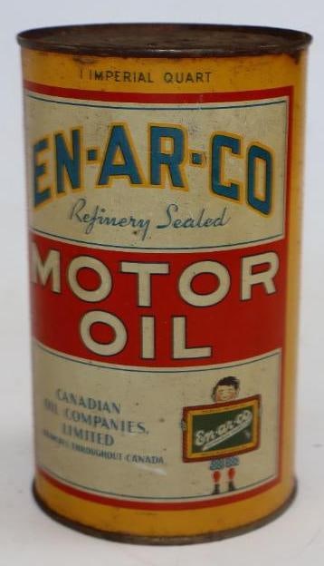 En-Ar-Co 1 Imperial Qt. Metal Oil Can: Empty 40 oz