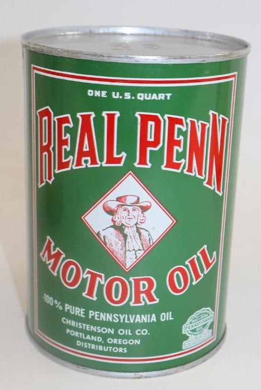 Real Penn Metal 1 Quart Oil Can (1 of 4)