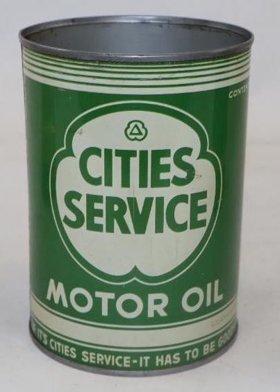 Cities Service Metal 1 Quart Oil Can (1 of 4)