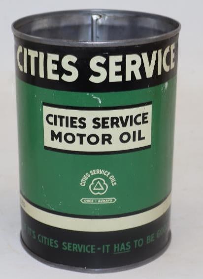 Cities Service Metal 1 Quart Oil Can (1 of 4)