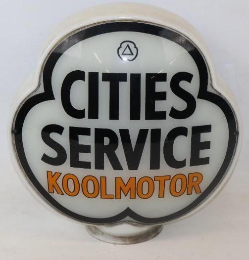 Cities Service Koolmotor Clover Shaped Advertising  Gas Pump Globe (1 of 7)