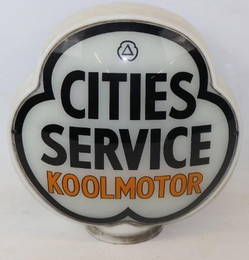 Cities Service Koolmotor Clover Shaped Advertising  Gas Pump Globe