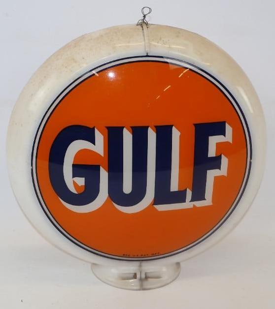 13.5" Gulf Gas Pump Globe Lense (1 of 4)