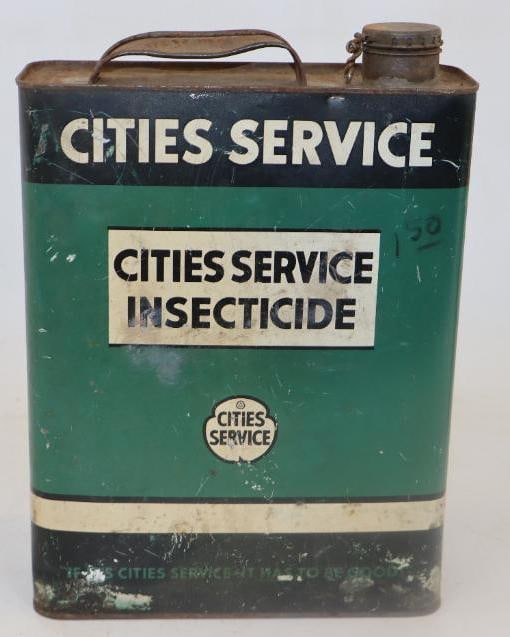 Cities Service Insecticide Slim One Gallon Metal Can (1 of 2)
