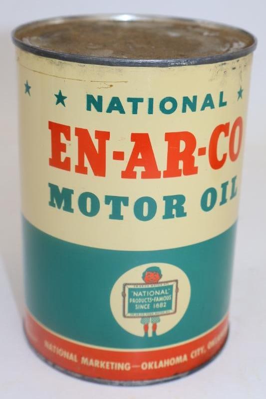 National En-Ar-Co Metal 1 Quart Oil Can (1 of 4)