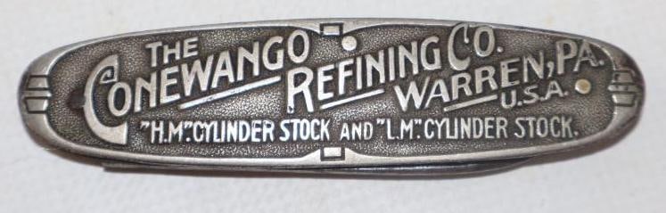 The Conewango Refining Company Warren PA, Advertising Pocket Knife: 3" x .75"