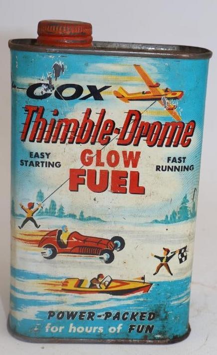 Cox Thimble - Drome Glow Fuel Graphic 1 Pt Can: 16oz and is empty