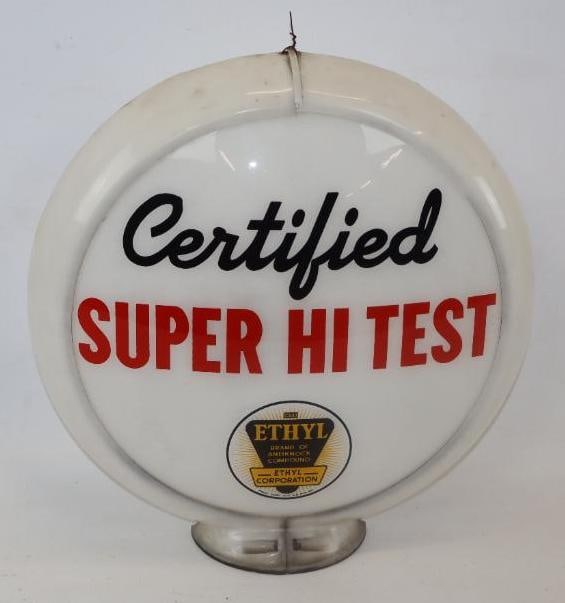 13.5" Certified Super Hi Test with Ethyl Gas Pump Globe Lense (1 of 4)