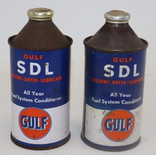 Group of 2 Gulf SDL Fuel System Conditioner Cans (1 of 2)