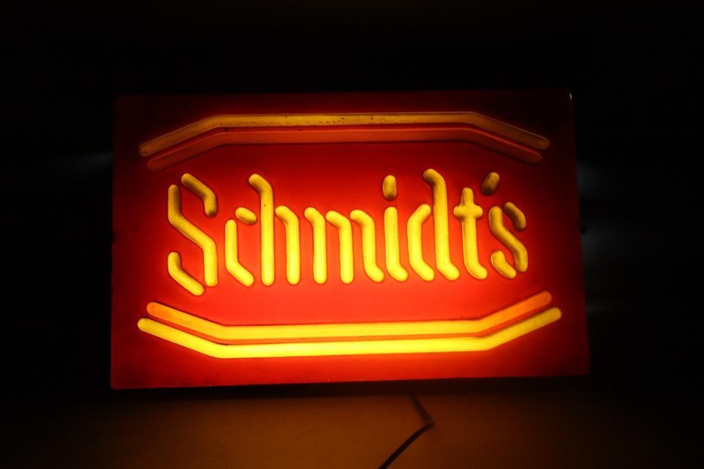 Schmidt's Beer Light Up Advertising Sign (1 of 3)