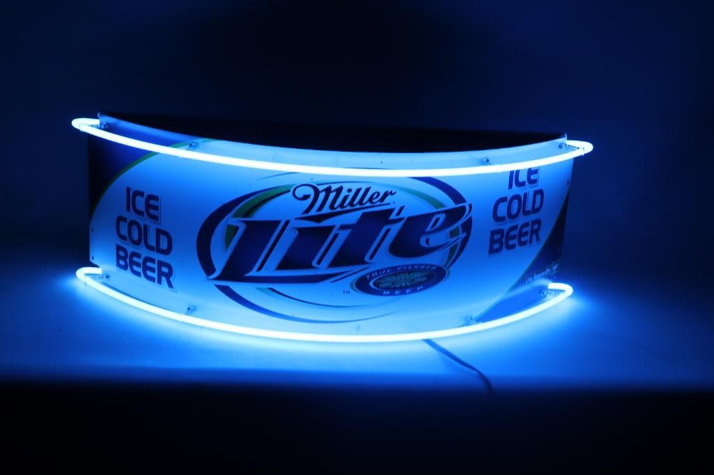 Miller Lite Ice Cold Beer Advertising Neon Sign (1 of 5)