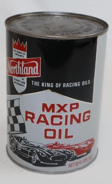 Northland MXP Racing Metal 1 Quart Oil Can: 32 ounces empty